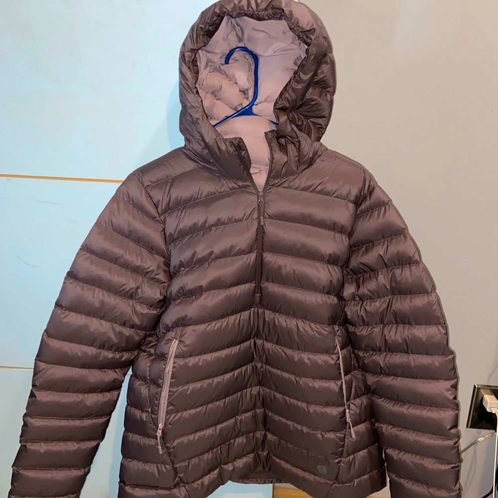 Columbia puffy half-zip jacket (purple)